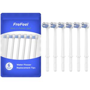 Replacement Heads for Waterpik, Replacement Picks for Water Pik Water Flosser (6 Toothbrush Tips)