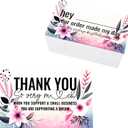2 X Itzamna Thank You For Your Purchase Cards Small Business Packaging Customer Appreciation Notes Pink Floral Pack Of 100