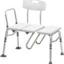 Drive Medical Splash Defense Tub Transfer Bench for Bathtub with Curtain Guard Protection, White