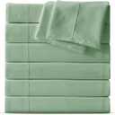 Maple&Stone Queen Flat Sheet 6 Pack,Premium Soft & Breathable,Brushed Microfiber Fabric,Anti-Shrinkage & Non-Fading,Bulk Flat Sheets Only Queen Size(Sage Green)