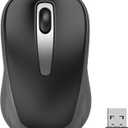 ACOZYKITTEN Wireless Mouse for Portable Computer, 2.4G Noiseless Mouse with USB Receiver, Ergonomics Cordless Optical Silent Mice for Windows PC, Tablet, Laptop, Mac- Gray & Black