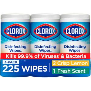 Clorox Disinfecting Wipes Value Pack, Cleaning Wipes, 75 Count Each, Pack of 3 (Package May Vary)