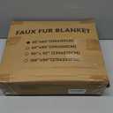 Fluffy Faux Fur Throw Blanket Super Soft Warm Thick Plush Blanket for Bed, Couch & Office, Cozy Fuzzy Throw with Flannel Backing, 50"x60", Brown