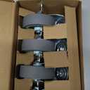 HOLKIE Caster Wheels 3 inch Locking Casters Set of 4, Threaded Stem 3/8" -16 x 1-1/2" (Diameter 3/8", Length 1-1/2") Swivel Heavy Duty Castors Gray