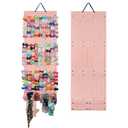 PACMAXI Baby Girl Hair Bows Holder, Hair Clips Storage Hanger For Ribbons, Hair Bows Organizer, Baby Hair Clip Storage Display Sturdy Stand, Wall Hanging for Girl Room (Pink 2, Large)