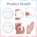 50 Pcs 3 Inch Clear Acrylic Button Pins for DIY Crafts, Badge Maker Kit with Blank Paper Easy Assembly Reusable Design Pins Buttons Badges Kit DIY Craft Activities