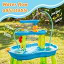 Water Table Pump, 5400mAh Rechargeable Crab Water Pump Toy for Kids age 1-3 with 8Hrs Play time, IP67 Waterproof, 3 Modes Spray 2 Flow Settings Outdoor Water Toys for Water Table, BathTubs, Pool