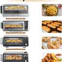 Crumb Tray Replacement for Ninja Foodi SP101 SP151 Air Fryer Oven with 4 Pcs Teflon Mats, Air Fryer Accessories for Ninja airfryer Flip Up Toaster Oven