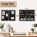 Magnetic Board for Wall,23.6" x 15.7" Decorative Metal Display Board for Notes, Photos & Travel Magnets, Heavy-Duty Metal Panel for Bedroom, Home & Dorm Room Decor (Black)