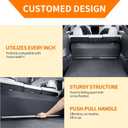 Car Trunk Organizer for 2021-2023 Tesla Model 3, Leather Sturdy Car Storage Organizer Trunk Organizer for Suv with Lid and Push-pull Handle (Black, 30.7 * 11.4 * 12.2in)