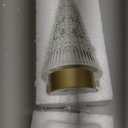 Glass Christmas Tree Light with Timer, Battery Operated Lit Clear Xmas Tree Figurine, Lighted Mercury Glass Decor Cordless Cone Crystal Xmas Tree Tabletop Lamp, Light Up 