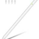 Pencil for Apple iPad 9th&10th Generation, Palm Rejection&Tilt Sensitivity with Apple Pencil 1st Generation, iPad Pencil for iPad 6/7/8/9/10, iPad Pro 12.9"/11"/13" M4, Air 5/4/3/11"-13" M2, Mini 6/5 (White)