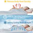 BedTreat Cooling Comforter Twin Size Cool Comforters for Hot Sleepers Cooling Blanket Breathable Comforter Summer Bedding Blue and Grey