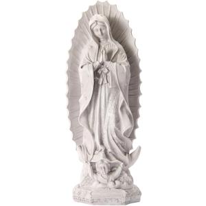 Our Lady of Guadalupe Religious Statue, 11.6 inch Virgin Mary Figurine, Resin Sculpture, Inspirational Religious Art for Home Decor/Catholic Gift, Mother Mary Statue (Gray)
