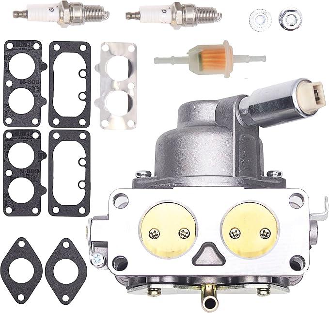 NENKUTEN Carburetor 791230 405777 Carb for V-Twin 4 Cycle 20HP 21HP 23HP 24HP 25HP Vertical Engines Manual Choke LA120 LA130 LA135 with Gasket Replace 799230 699709 499804 MIA10632