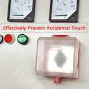 1 Pcs Emergency Stop Button Cover, Large Transparent Stop Push Button Cover, Removable Base Cover, Box Type, Push Switch Protector for Emergency Button (A Style)