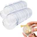 20 Clear Fillable Ornaments Balls- 80mm/3.15" Transparent Plastic Thickened Spherical Assembled Craft, for Christmas Tree Decor, and Festive Days Home Party(8cm)