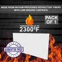 SIMOND STORE Ceramic Fiber Insulation Board - 2300F, 1" x 18" x 24", Ceramic Thermal Insulation Board for Wood Stoves Fireplaces Furnaces Forges Kilns Boilers Pizza Ovens, Baffle Board, Pack of 1