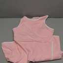 Fisoew Women's Workout Tennis Dress with Built-in Bra & Shorts Pockets Sleeveless Crewneck Golf Athletic Mini Dresses (Medium, Pink)