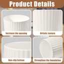Small Platic 2 Gallon Trash Can - Compact Wastebin for Bathroom, Kitchen, Office, Home Use - Beige