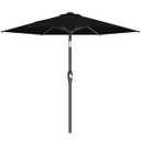 AreShark 7.5FT Patio Umbrella Table Market Umbrella w/ Tilt and Crank, Heavy-Duty Outdoor Umbrellas for Pool, Deck, Garden and Backyard, Black