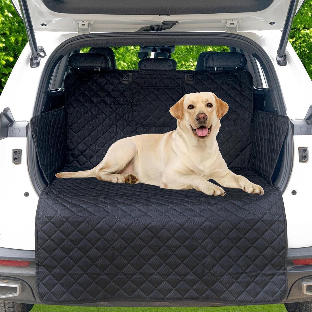 SUV Cargo Liner for Dog Car Seat Cover Waterproof Pet Cargo Cover Nonslip Dog Seat Cover with Bumper Flap Protector for SUV Trunk Sedans Vans70L*40W