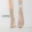 Premium Mulberry Silk Mesh Socks for Women - Breathable, Lightweight, Crew, Soft Summer Wear, Girls, Quiet Luxury