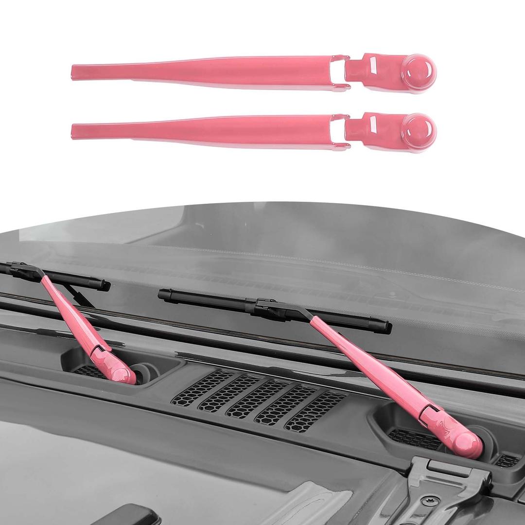 RT-TCZ for Jeep JL Windshield Wipers Arm Cover Trim Cowls for Jeep Wrangler JL Gladiator JT 2018 up Pink Exterior Accessories 2pcs
