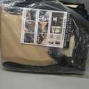 FREESOO Black Beige Car Seat Covers Full Set - Faux Nappa Leather Seat Covers for Cars, Luxury Breathable Waterproof Front Seats with Lumbar Support and Back Seat Cover, Fit for Sedans SUVs Pick-ups