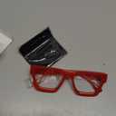 livho Oversized up to 99% Blue Light Blocking Glasses for Woman - Rectangle Fashion Glasses for Computer, Chic Preppy Frame (Coral Red)