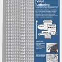 Chartpak Self-Adhesive Vinyl Numbers, 1/4 Inch High, White, 718 per Pack (01106)