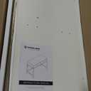 SUPERJARE 39.4" White and Gold Desk with 2 Drawers, Modern Makeup Vanity Desk, Small Computer Desk Home Office Desk for Writing Study Bedroom