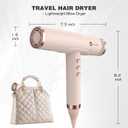 slopehill Professional Ionic Hair Dryer, High-Speed Blow Dryer with Brushless Motor for Salon Use, Lightweight Compact Hairdryer for Travel, Low Noise Quiet for Home, Ceramic Pink