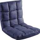 Indoor 5-Position Adjustable Floor Chair with Back Support Folding Padded Gaming Sofa Chair, Lounge Chair for Adults Video Gaming, Perfect for Meditation, Reading QL050-NA
