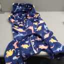 ROZKITCH Dog Clothes for Large Dogs Soft Fleece Pullover Pajamas, Pet Windproof Warm Cold Weather Jacket Vest with Reflective Zipper, Jumpsuit Apparel Outfit Clothes for Large Dog Dinosaur 2XL (2XL(Back Length:24"))