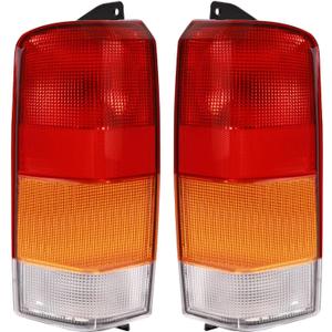 Tail Lights Assembly Compatible with 1997-2001 Jeep Cherokee, Rear Light Taillights Replacement # CH2800128 CH2801128 (OE Style)