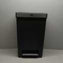 Rubbermaid Premier Series III Step-On Trash Can for Home and Kitchen, with Stainless Steel Rim, 12.4 Gallon, Charcoal, for Home/Kitchen/Garage/Apartment/Office