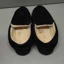 Lulex Mens Moccasin Slippers Plush Indoor Outdoor House Bedroom Shoes with Soft Memory Foam Black 13 M US