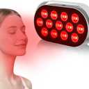 Red Light Therapy Box, 13pcs 2in1 LED with 660&850, Aluminum Alloy, Red Light Panel with Soft Belt, Rechargeable 5000mA (13 LEDs) Red Light Therapy Panel for Body