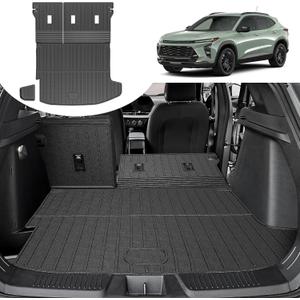 Cargo Mat for 2024-2026 Chevy Trax/Buick Envista, All Weather TPE Cargo Mat with 3rd Seat Back Cover and Left Storage Mat for Chevy Trax Accessories
