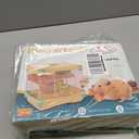 Hamiledyi Portable Hamster Cage 2 Layers Dwarf Hamster Habitat Small Animal Travel Cage with Exercise Wheel Hamster Enclosure Mouse Cage for Hamsters Mice Gerbils or Other Tiny Pets (Blue)