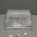 4 Pack Clear Acrylic Single Pocket, Plastic Hanging Wall Mount File Holder for Office Home, Clear