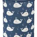 HIYAGON Whale Kids Laundry Basket Baby Hamper for Nursery Boy Kids Hamper Cute Kids Toys Storage Bin Organizer Whale Room Decor for Home(Blue Whale)