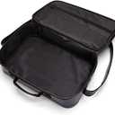 Large Barber Hairdresser Bag, Hairstylist Traveling Bag Shoulder Strap, Barber Carrying Bag Barber Supplies Storage Bag for Clippers, Scissor, Blow Dryer & Various Hair Cutting Tools (Black)