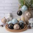 Lunmon 12 Pcs Large Neutral Textured Christmas Ornaments for Tree 3.15 Inch Rustic Vintage Christmas Balls Shatterproof Farmhouse Earth Toned Xmas Baubles for Modern Home Decor DIY Party Gift (Multi Color)