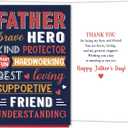 5 x Father's Day Card Gift for Dad, Heartfelt Father's Day Card for Father from Son, Daughter Kids or Wife