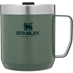 Stanley Stay-Hot Camp Mug 12 oz & 24 oz | Press Fit Drink Through Lid | Cup for Coffee, Tea and Drinks | Insulated Stainless Steel Coffee Mug | BPA-Free