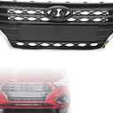 SecosAutoparts Front Bumper Upper Grille Assembly Compatible with Hyundai Accent 2018 2019 2020 Replace# 86350J0000, 86350-J0000
