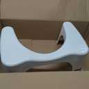 Squatty Potty Simple Curve Bathroom Toilet Stool 7" White