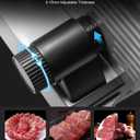 200W Meat Slicer Machine for Home Use,Deli Slicer with 2 Removable 7.5'' Stainless Steel Blades,Adjustable Dial for 0-15mm,Electric Food Slicer for Meat,Bread,Easy to Clean (200W+2 Blades+Silver)